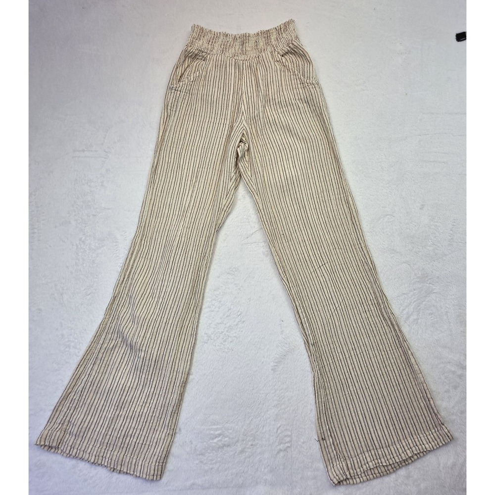 Billabong Stripe Knit Flare Pants Womens Small Boho Beach Lounge